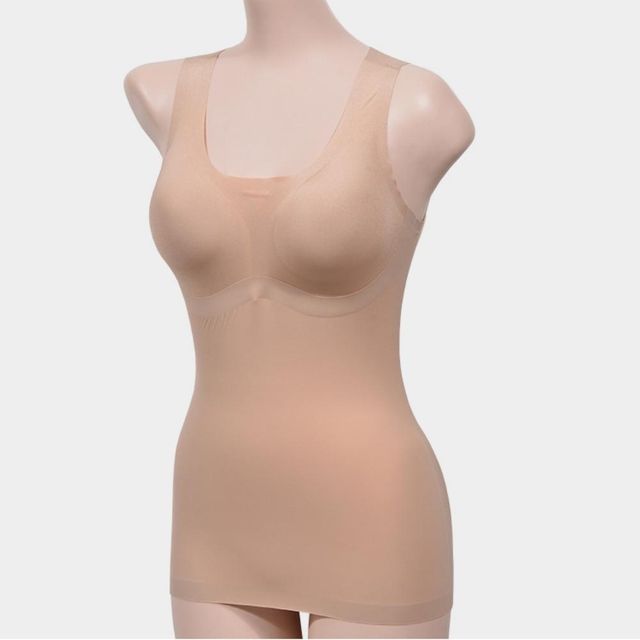 무봉제 보정런닝 나시캡 노와이어브라 여성브라런닝