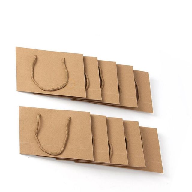 무지쇼핑백 10p 19x13cm 두꺼운쇼핑백 종이팩 가로형쇼핑백