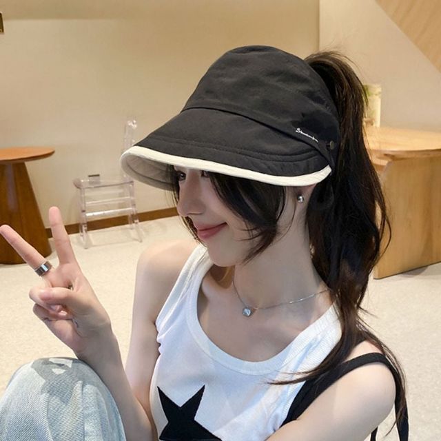 여성모자 투톤 패션 썬캡 보닛