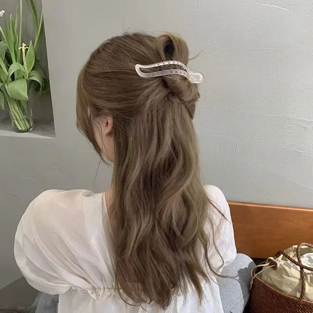 악어집게핀 올림머리 반묶음 포니테일 왕 집게핀