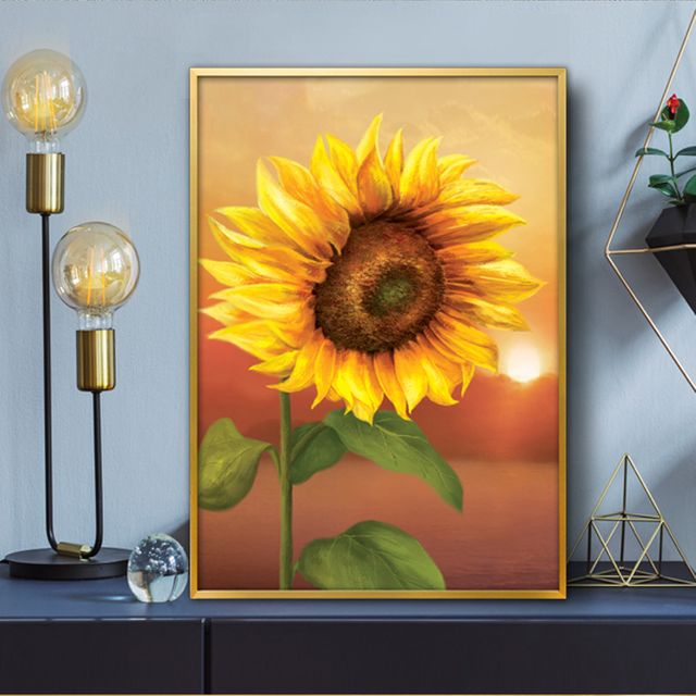 해바라기그림 액자 A3 4SUN2 풍수그림 돈들어오는
