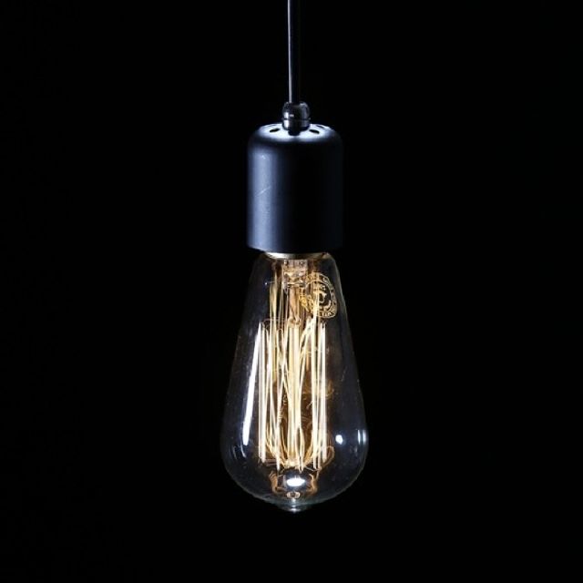 클래식 필라멘트 백열전구 ST64 40W E26 일광전구