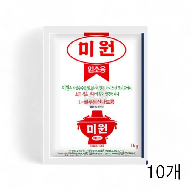 대상 미원 L-글루탐산나트륨 발효조미료 1kg X 10개