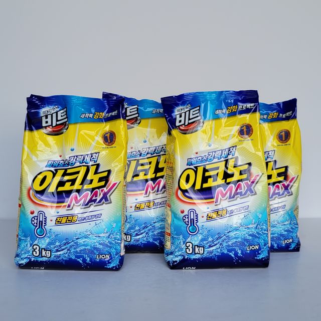 라이온 비트 이코노맥스 3kg, 찬물전용 세탁세제 리필