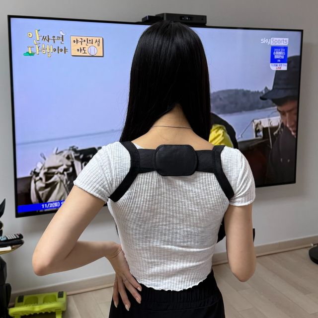 바른 소형 자세 어깨밴드 굽은등 어깨펴기 라운드숄더