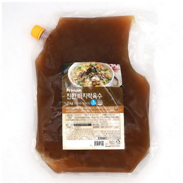 대상 간편육수 바지락육수 물희석 파우치 2kg