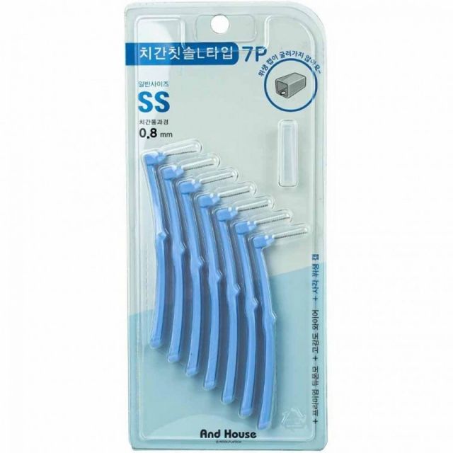 치아 사이 청결용 SS 0.8mm 치간 솔 L형