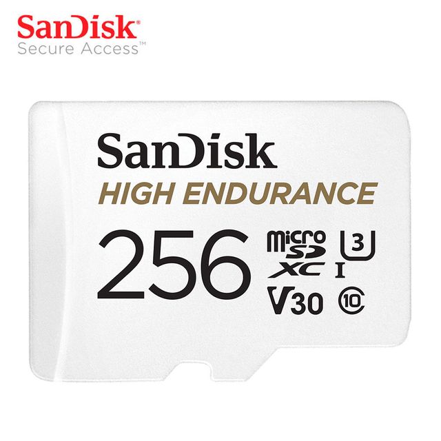 JMds SanDisk 고내구성 비디오 모니터링 microSD 카드 (QQNR) (256GB)