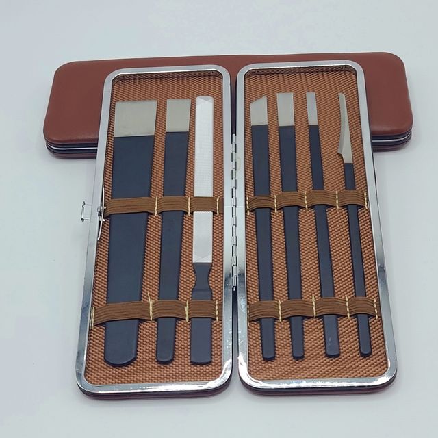 WL 패디큐어 패디나이프 7종 고급케이스 전문가용 MM-40001