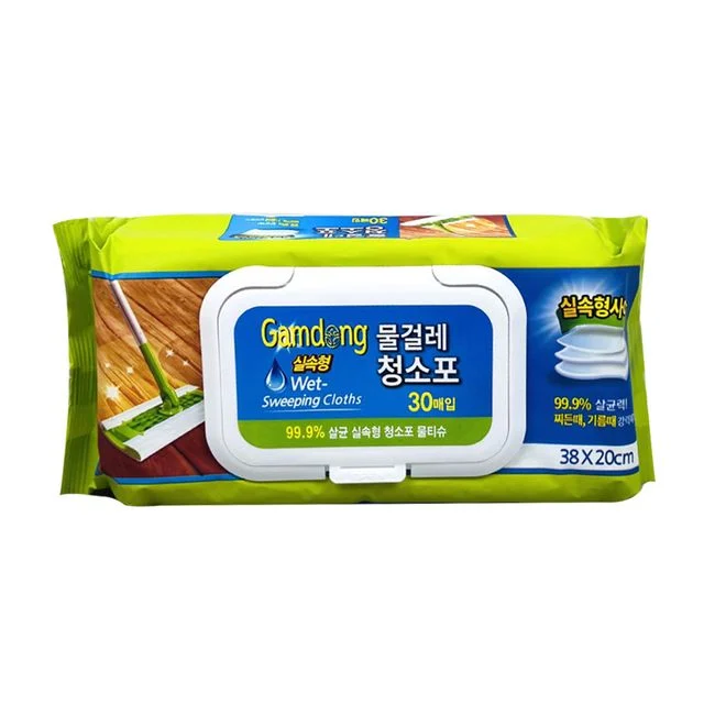 혜명몰 감동 물걸레 청소포 대형 38cm x 20cm 30매 물걸레티슈 청소걸레 청소부직포 물걸레청소포대형 일회