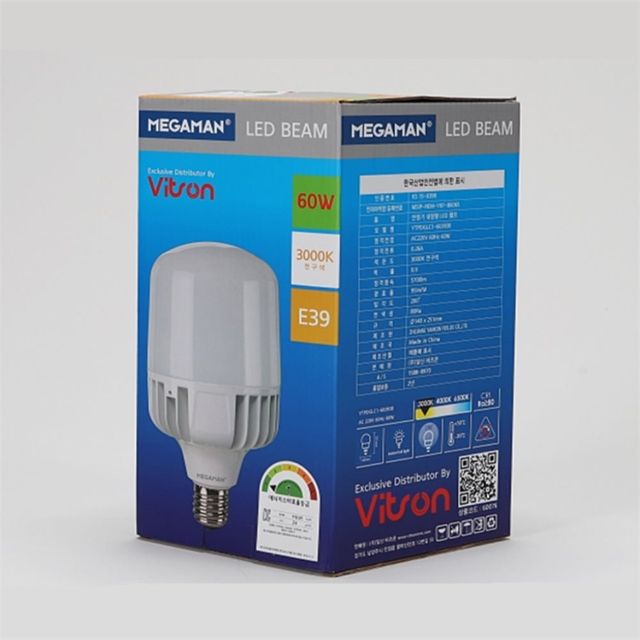 빔 벌브 LED MEGA 60W 전구 E39 전등램프 인테리어등 주차장등