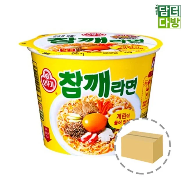 오뚜기 참깨라면 큰컵 박스, 간편 컵라면 12개입