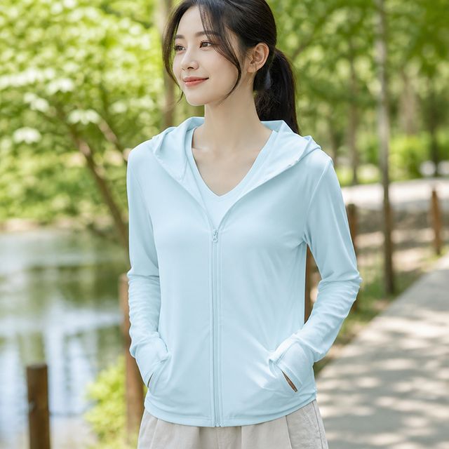 여성 자외선차단 후드집업 M 사이즈 스카이 쿨러 재킷