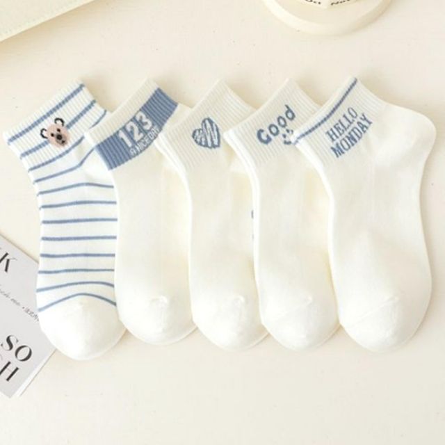 준캡 여성 여자 학생 스카이스마일 발목양말 양말사계
