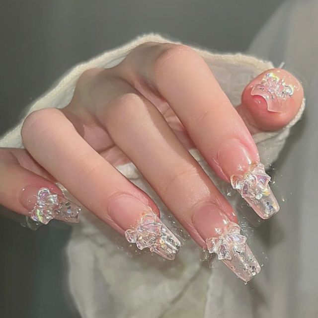 고퀄리티 네일팁 웨딩 네일 젤네일 스티커 풀팁 세트
