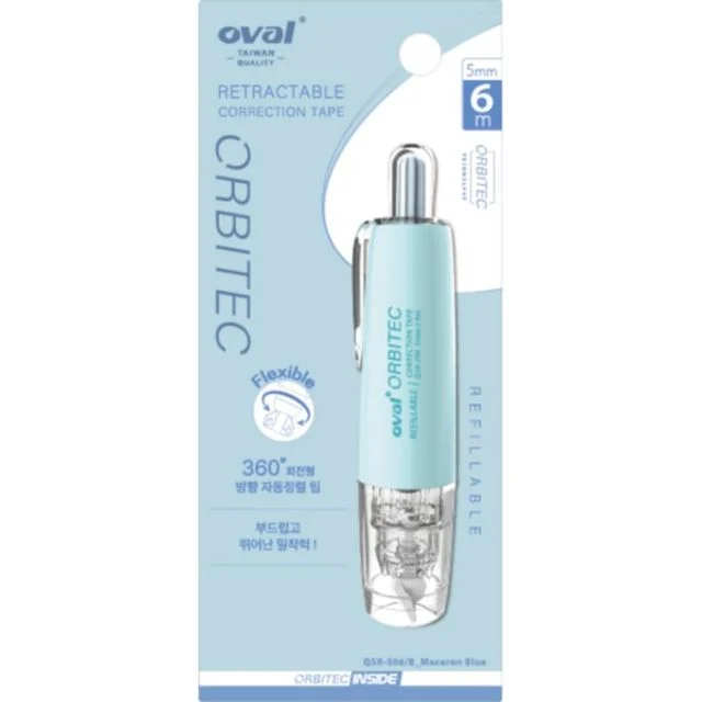 OVAL 수정테이프 마카롱 블루 5mmX6M 사무용품