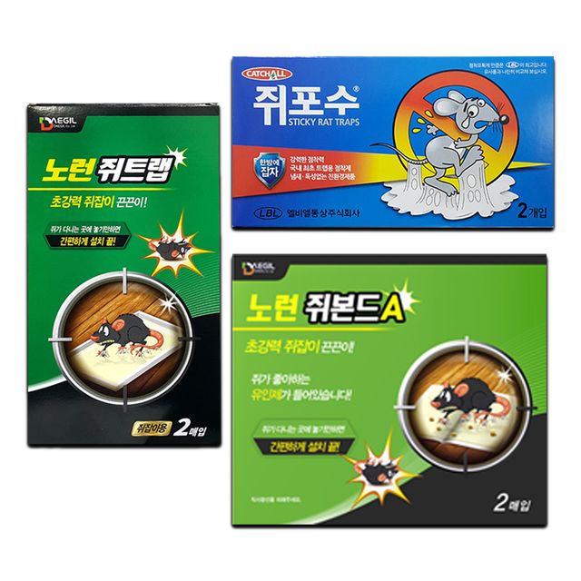 초강력 쥐끈끈이 쥐포수 10트랩(2매입x5팩)
