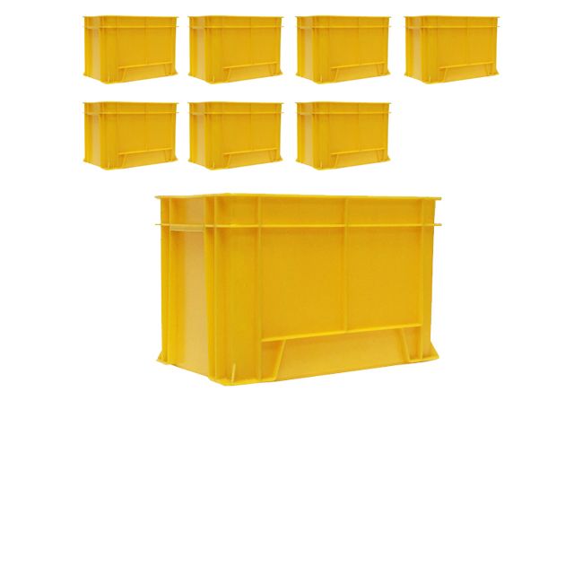 445 X 274 X 300 다단적재 노란색 공구상자 X 8개입