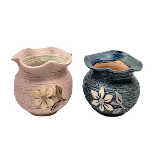 수제 다육이 화분 물결단지 12x11 컬러화분 실내화분 고급화분 예쁜다육이화분