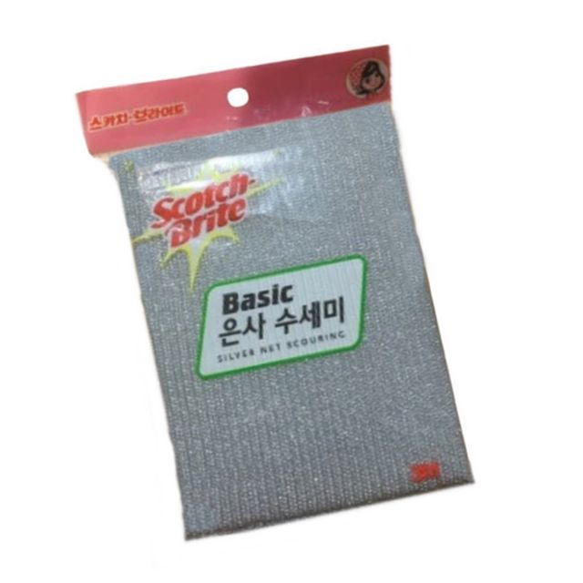 3M Basic 은사 수세미 1매입 - 항균 효과 주방 위생 수세미