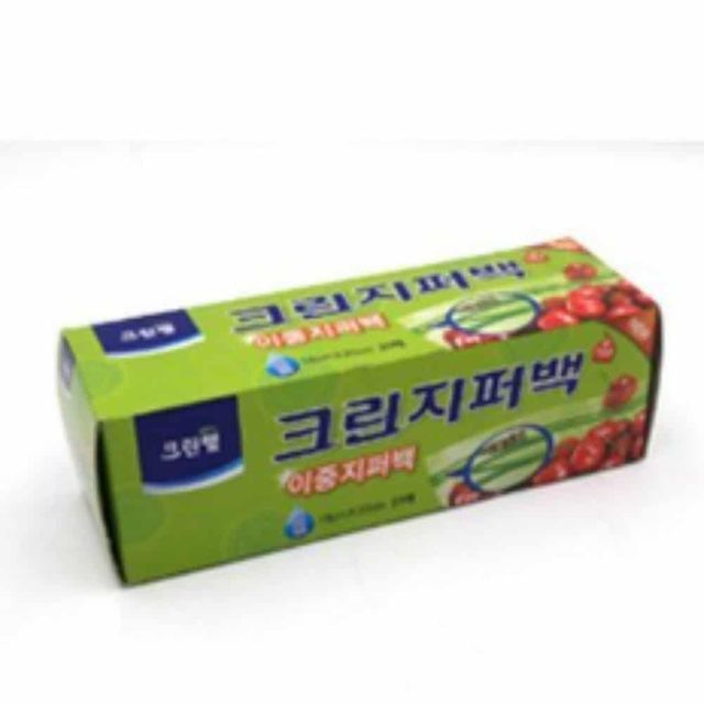 이중지퍼백 대형 18x20cm, 냉동 주방 지퍼백 20매