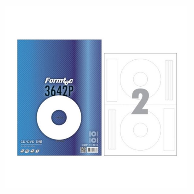 폼텍 라벨지 IJ-3642P CD/DVD 이름라벨 박스 10개입