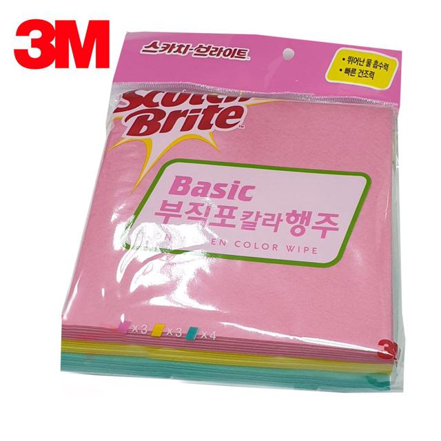 3M 0315 부직포 칼라 행주 10매 독일 행주 스타일