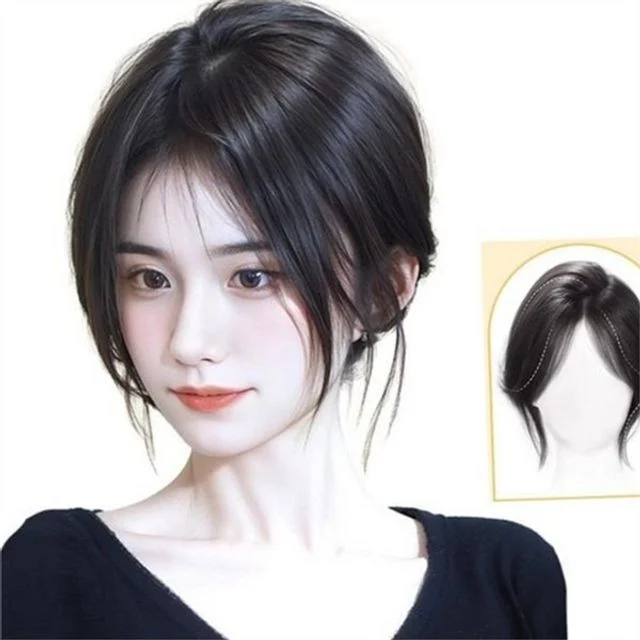 여성 부분 가발 윗머리 가발 정수리 앞머리 가르마 볼륨 인모 커버