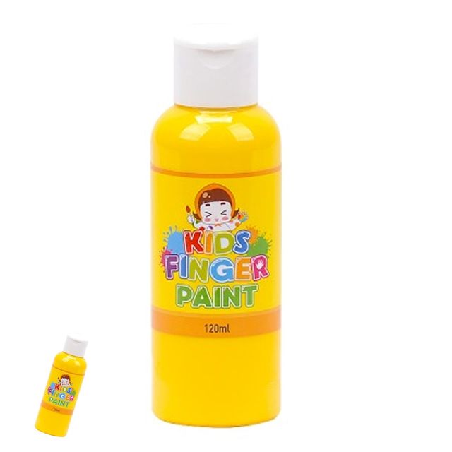 그리기놀이 그리기수업 미술놀이 핑거페인트 120ml 노랑색