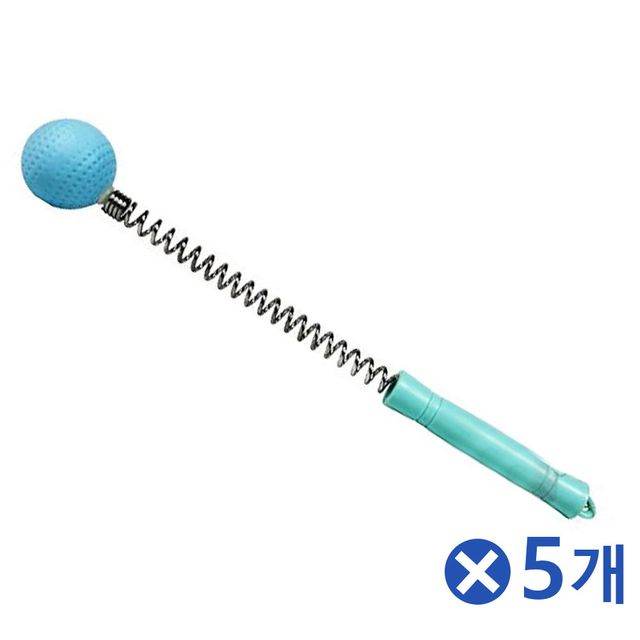 하늘색 골프공 스프링 안마기x5개 목안마기 마사지바