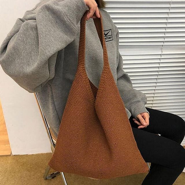 여자 심플 니트 데일리 패션 외출 숄더백 가방