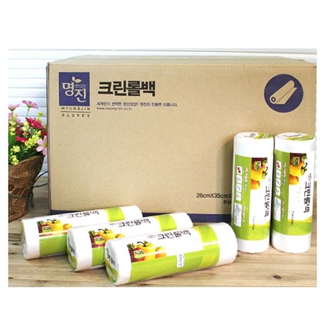 명진크린롤백 17x25cm 500매 10개입 대용량 주방용품