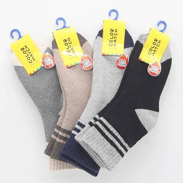 아동 통파일 양말 따뜻한 보온양말 심플즈 3켤레 묶음