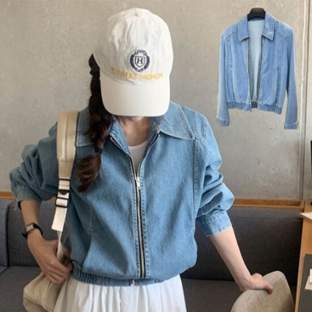 간절기 데님 셔츠형 캐주얼 집업 재킷 경량 활동성 빈티지 스타일 아우터