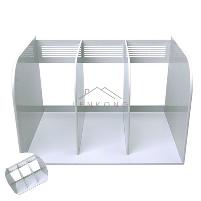 데스크책꽂이 책꽂이선반 3단책꽂이 297x235x208mm 회색