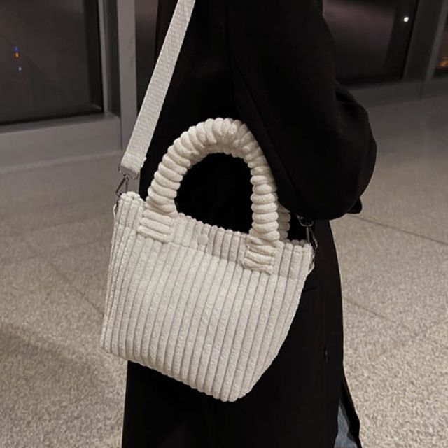 여자 겨울가방 골덴 손가방 크로스백 데일리 캐주얼룩