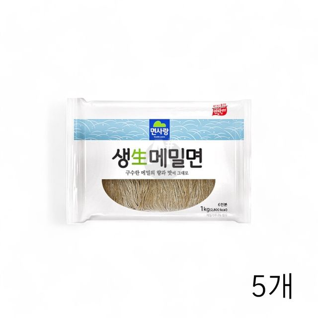 면사랑 생메밀면 전문점용 1Kg X 5개 소바면 막국수