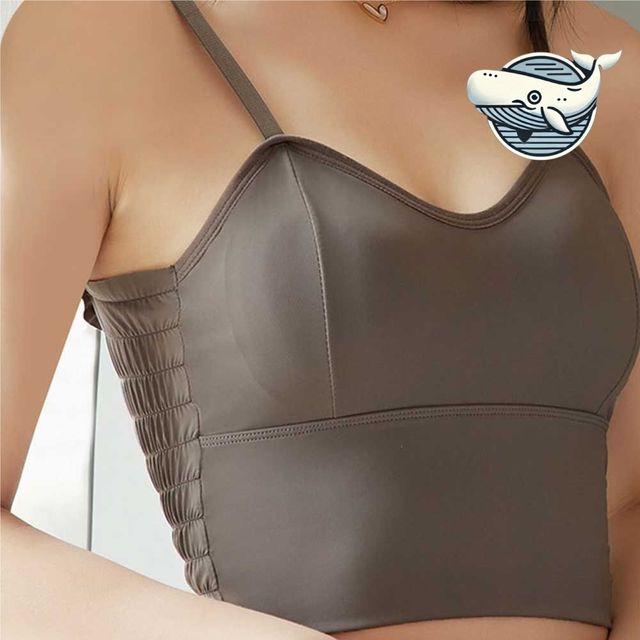 스포티 튜브탑 크롭 이너 브라 수납 탈부착 캡