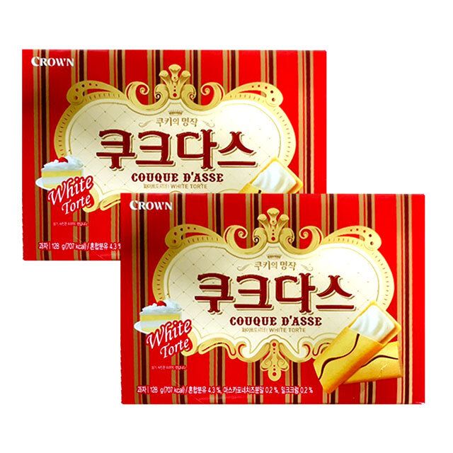 쿠크다스 화이트 토르테 128g 2개 과자 묶음 간식