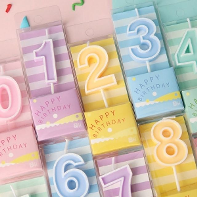 해피니스숫자생일초10개입(09)기념일케이크초