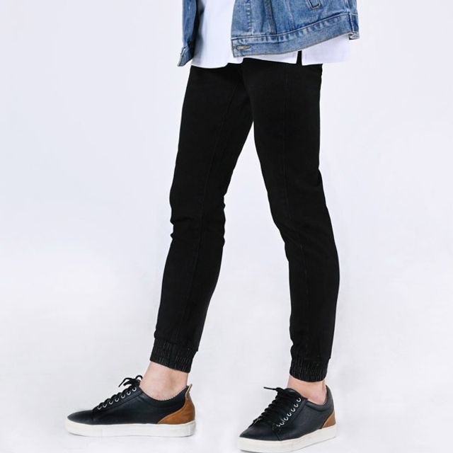 JJM-SS142 남자면스판밴딩조거청바지