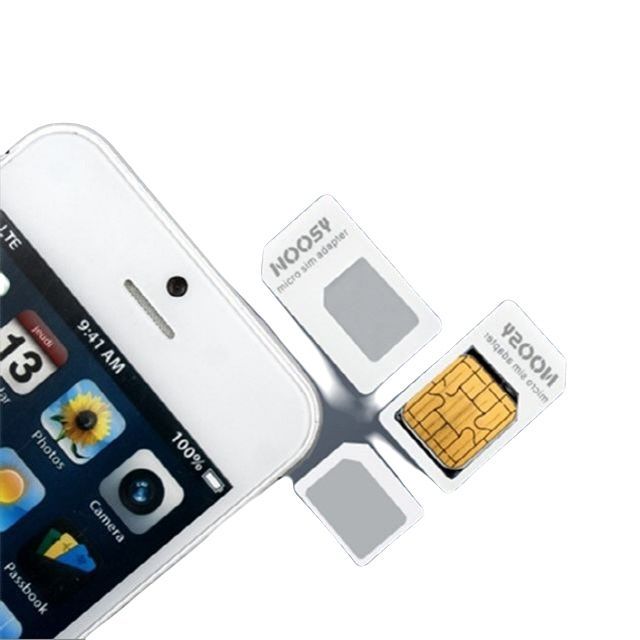 스마트폰 유심칩 USIM 변환홀더 White Nano Micro Si