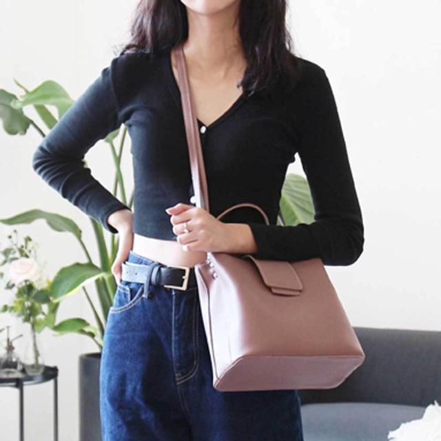 여성 미니 토트백 가죽 크로스백 데일리 패션 코디