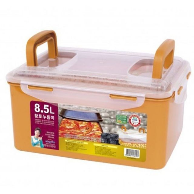 황토 발효 밀폐 김치용기 냉장 반찬 보관용기 8.5L