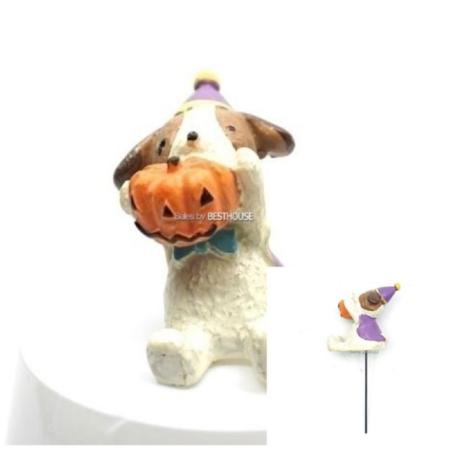 화분 데코레이션용 마블픽 할로윈강아지 화분소품 가드닝소품 화분장식 화분꾸미기