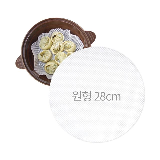 늘러붙지않는실리콘시트 찜받침 만두보 실리콘찜시트 스텐찜기 28cm 만두
