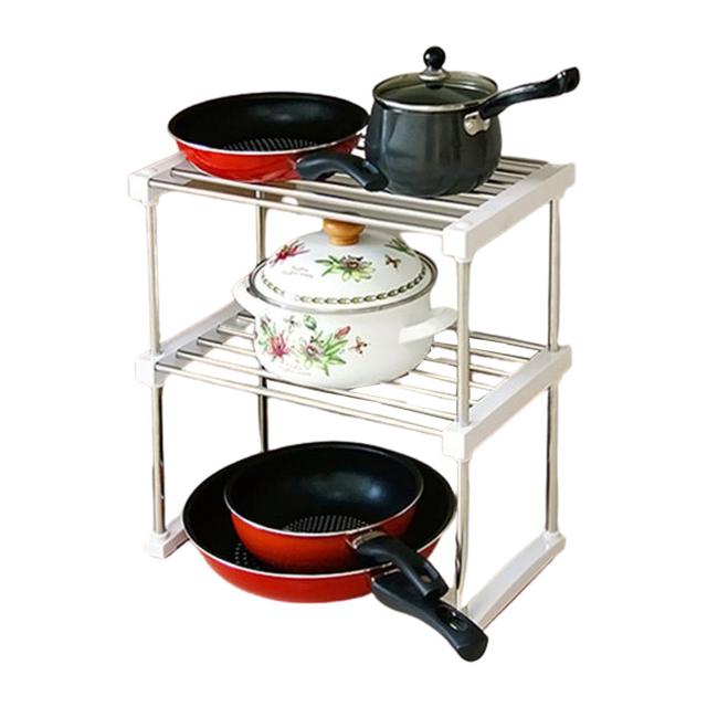 싱글족 주방수납 정리선반 2단