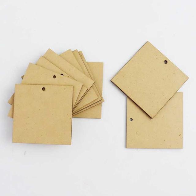 우드 데코판 MDF 사각 6x6cm 3mm 10매 만들기 재료
