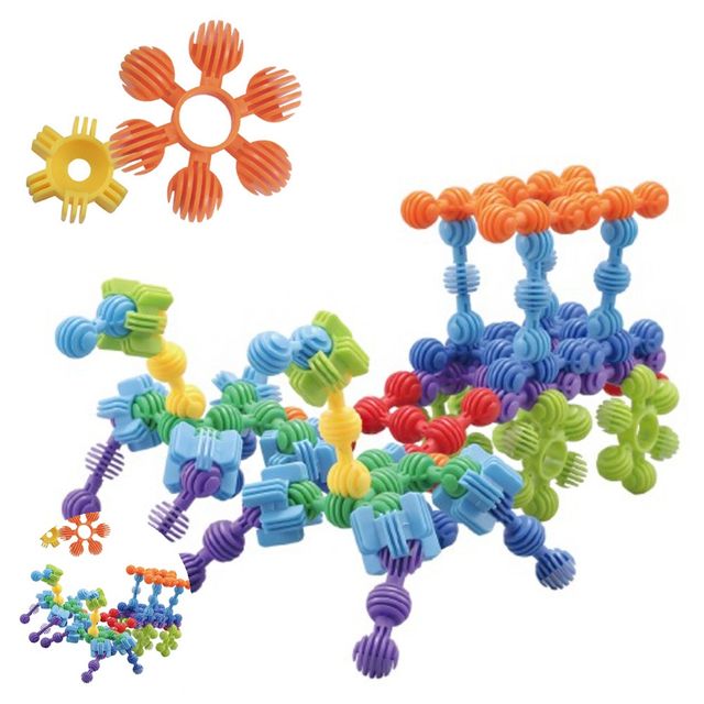 아기블록 창의력블록 눈송이 블럭 64pcs