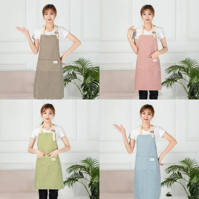 주방 스트라이프 카페 바리스타 어린이집 앞치마